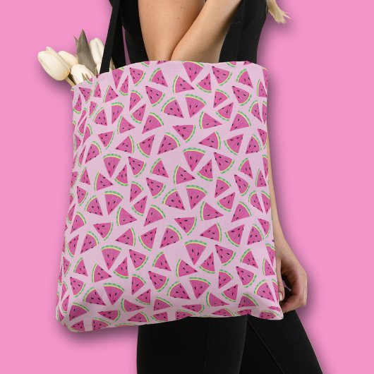 Tote Bag Motif pastèque rose