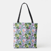 Tote Bag Motif peint à la main de cactus d'aquarelle (Dos)