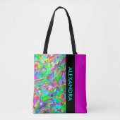 Tote Bag Motif Peint À La Main Et Numériquement Art 18 (Devant)