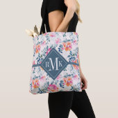 Tote Bag Motif peint de roses (De près)