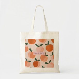 Tote Bag Motif personnalisé de verger de pêchers vintage