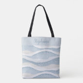 Tote Bag Motif Personnalisé Onde de Chute de Neige Hivernal (Dos)