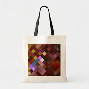 Tote Bag Motif Pixelé - Brown