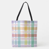 Tote Bag Motif Plaid clair couleur (Devant)