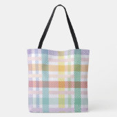 Tote Bag Motif Plaid clair couleur (Dos)