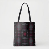 Tote Bag Motif Plaid Gothique Grungy Grunge Frappé (Devant)