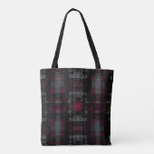 Tote Bag Motif Plaid Gothique Grungy Grunge Frappé (Dos)