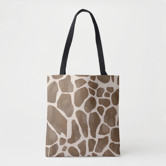Tote Bag Motif Poster de animal de Giraffe d'aquarelle (Devant)