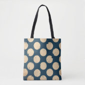 Tote Bag Motif Pot Pot Perdu en Marine et Beige (Devant)