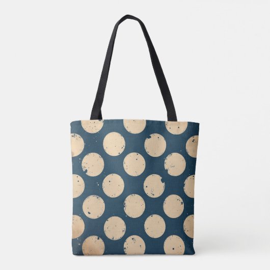 Tote Bag Motif Pot Pot Perdu en Marine et Beige (Dos)
