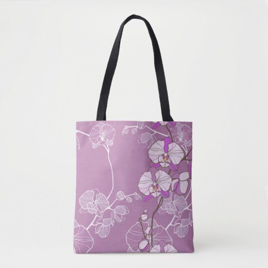 Tote Bag Motif pourpre d'orchidée (Devant)