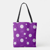 Tote Bag Motif pourpre et blanc de Knitter (Dos)