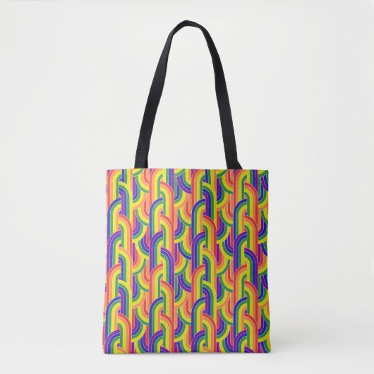 Tote Bag Motif Rainbow moderne (Devant)