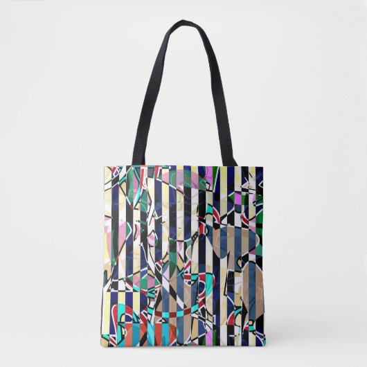 Tote Bag motif rayé Abstrait (Devant)