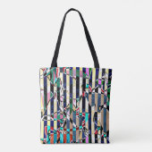 Tote Bag motif rayé Abstrait (Dos)