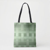 Tote Bag Motif rayé vert sans couture soie bordée moderne u (Devant)