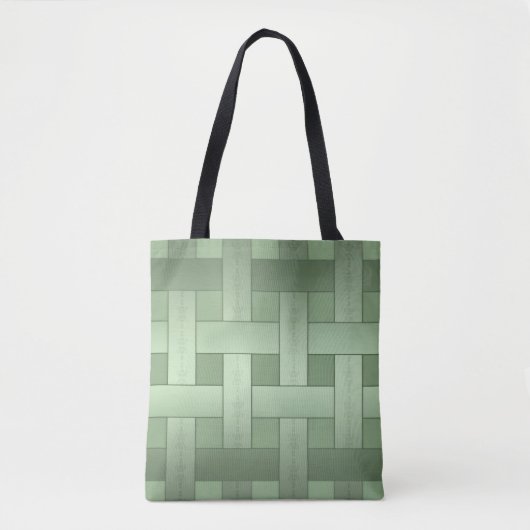 Tote Bag Motif rayé vert sans couture soie bordée moderne u (Devant)