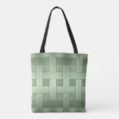 Tote Bag Motif rayé vert sans couture soie bordée moderne u (Dos)