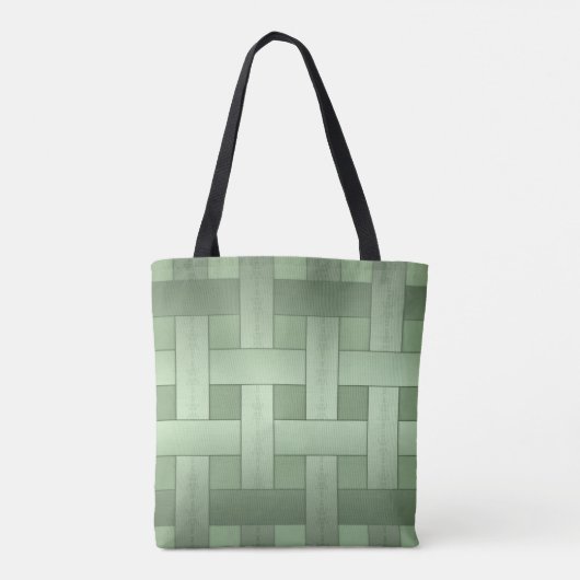 Tote Bag Motif rayé vert sans couture soie bordée moderne u (Dos)