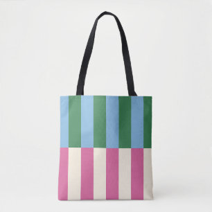 Tote Bag Motif rayé vertical coloré