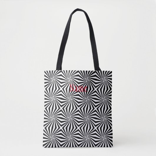 Tote Bag Motif rayonnant noir blanc Thunder_Cove (Devant)