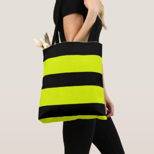 Tote Bag Motif rayures jaunes