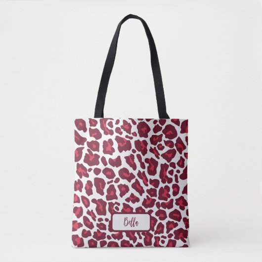 Tote Bag Motif Red Leopard (Devant)