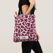 Tote Bag Motif Red Leopard (De près)