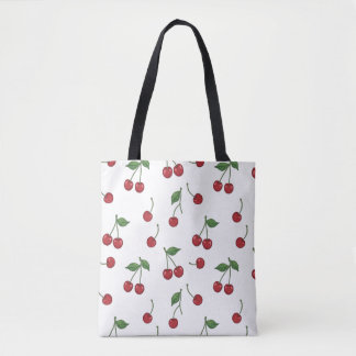 Tote Bag Motif Répétitif de Fruits de Cerise