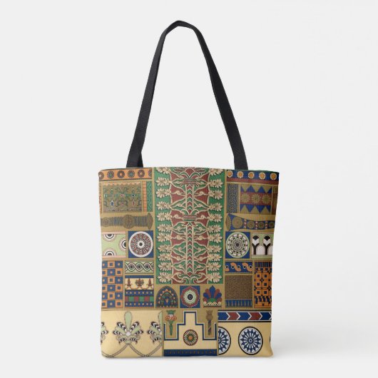 Tote Bag Motif rétro assyrien (Dos)
