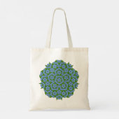 Tote Bag Motif Rhombus Penrose vert et bleu (Dos)