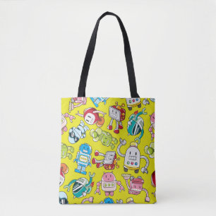 Tote Bag motif robot transparent