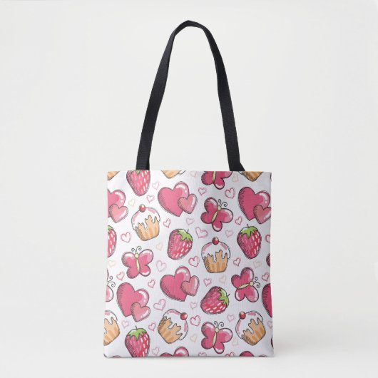 Tote Bag motif romantique de nourriture (Devant)