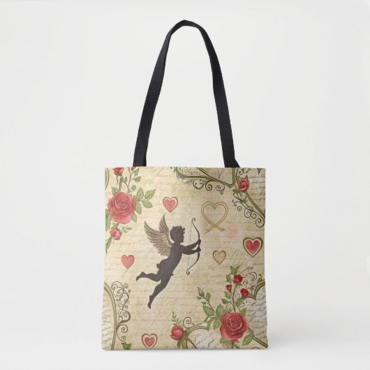 Tote Bag Motif romantique de vintage Cupid (7) (Devant)