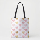 Tote Bag Motif rose des coeurs (Devant)