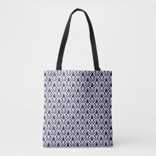 Tote Bag Motif rose et bleu amusant