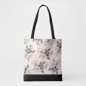 Tote Bag Motif rose rose (Devant)