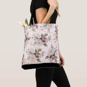 Tote Bag Motif rose rose (De près)