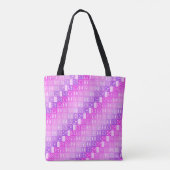 Tote Bag Motif rose violet lettre de natation (Dos)