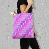 Tote Bag Motif rose violet lettre de natation