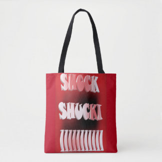 Tote Bag Motif rouge et noir choquant