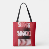 Tote Bag Motif rouge et noir choquant (Dos)