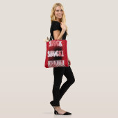 Tote Bag Motif rouge et noir choquant (Sur le modèle)
