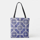 Tote Bag Motif rustique de tuiles portugaises - Azulejo (Dos)