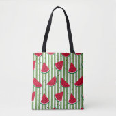 Tote Bag Motif sans couture à rayures de pastèque (Devant)