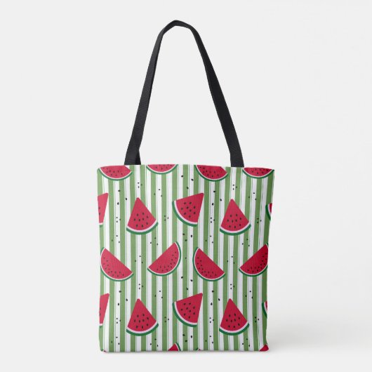 Tote Bag Motif sans couture à rayures de pastèque (Dos)