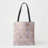Tote Bag Motif sans couture aux formes feuille or (Devant)