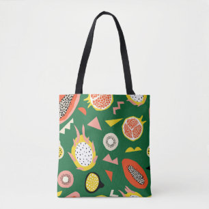 Tote Bag Motif sans couture aux fruits tropicaux