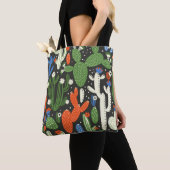 Tote Bag motif sans couture avec cactus sur arrière - plan (De près)