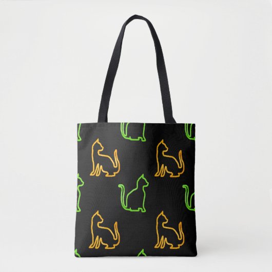 Tote Bag Motif sans couture avec catabstraction, animal, ar (Devant)